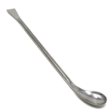 A2Z SCILAB Double Ended Ellipso Square & Angled Left Spoon Lab Spatula 7" A2Z-ZR125